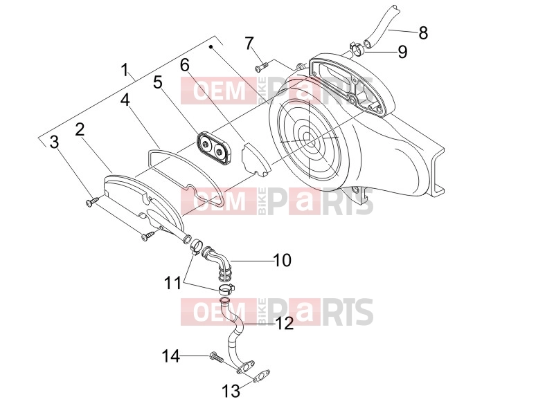 PIAGGIO Fly 100 Engine » Secondary air box