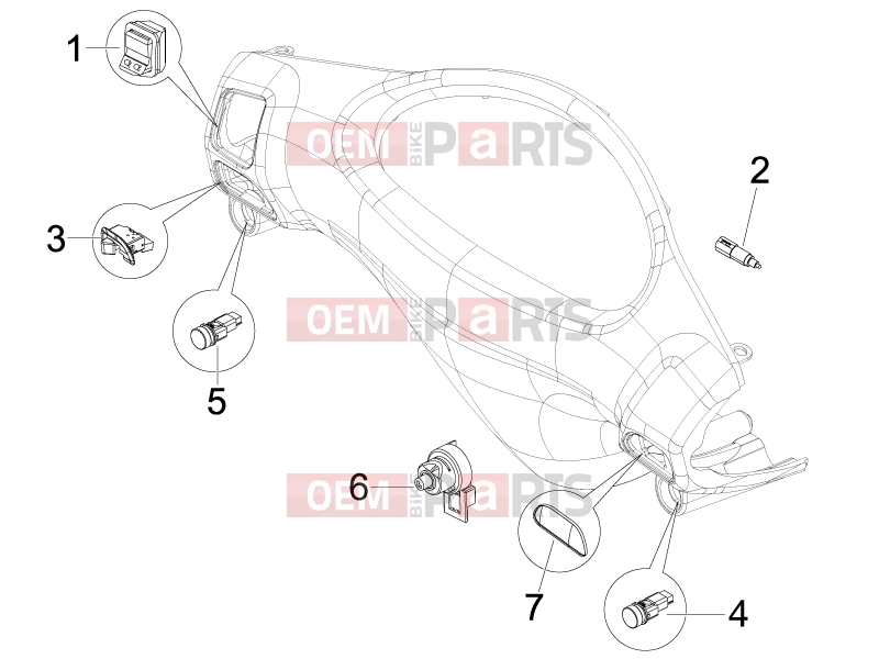 PIAGGIO Fly 100 Electrical system » Selectors - Switches - Buttons