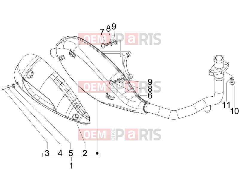 PIAGGIO Fly 125  Engine » Silencer