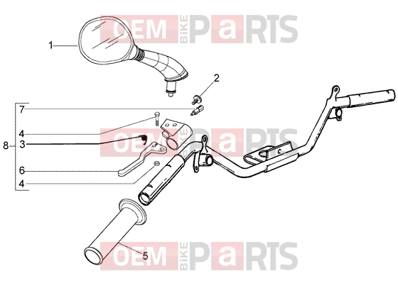 PIAGGIO Handlebars » Handlebars component parts
