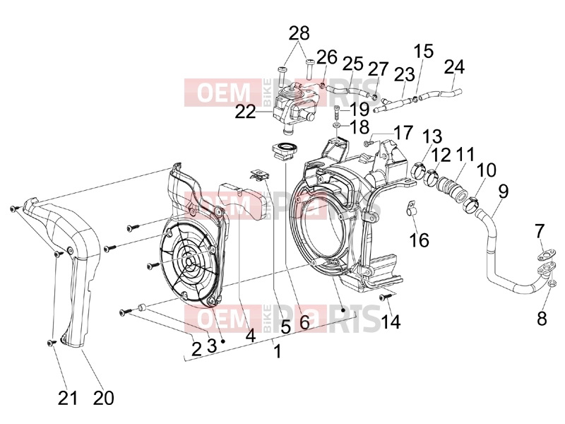 Engine » Secondary air box - Piaggio Fly 150 2007
