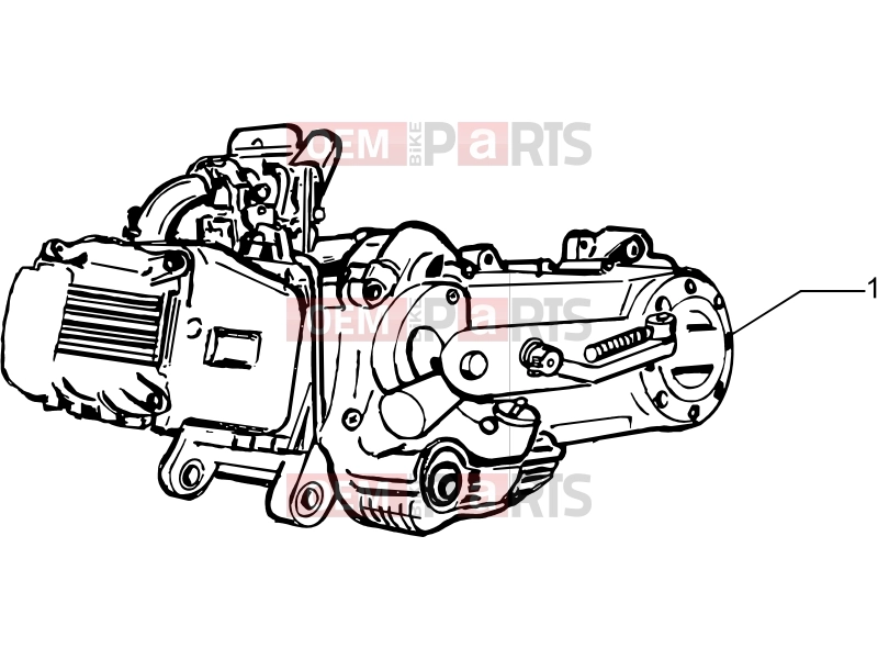 Engine » Engine, assembly - Piaggio Fly 150 2010
