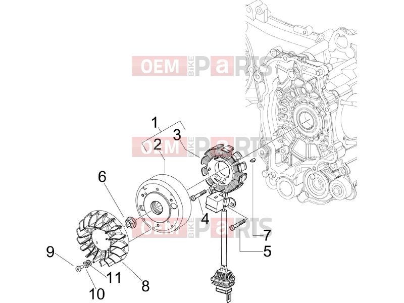 PIAGGIO Fly 150 Engine » Flywheel magneto