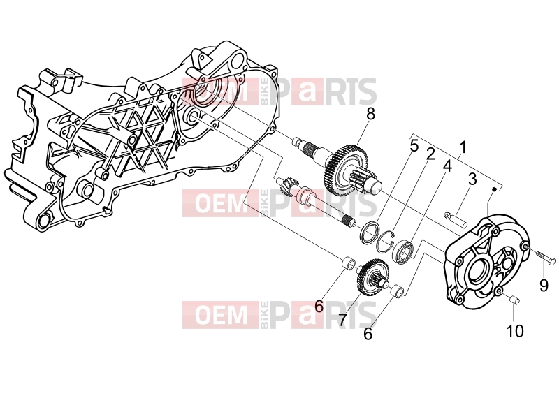 Engine » Reduction unit - Piaggio Fly 50 2T 2006
