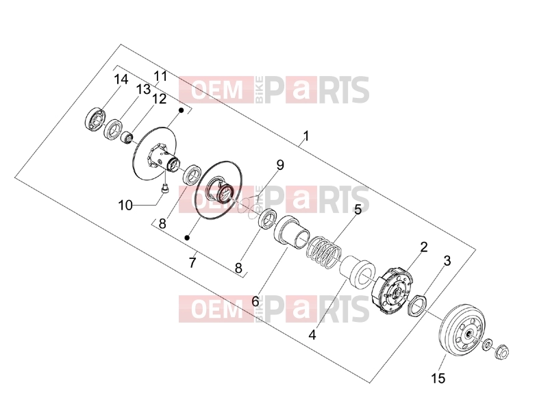 PIAGGIO Fly 50 4T Engine » Driven pulley