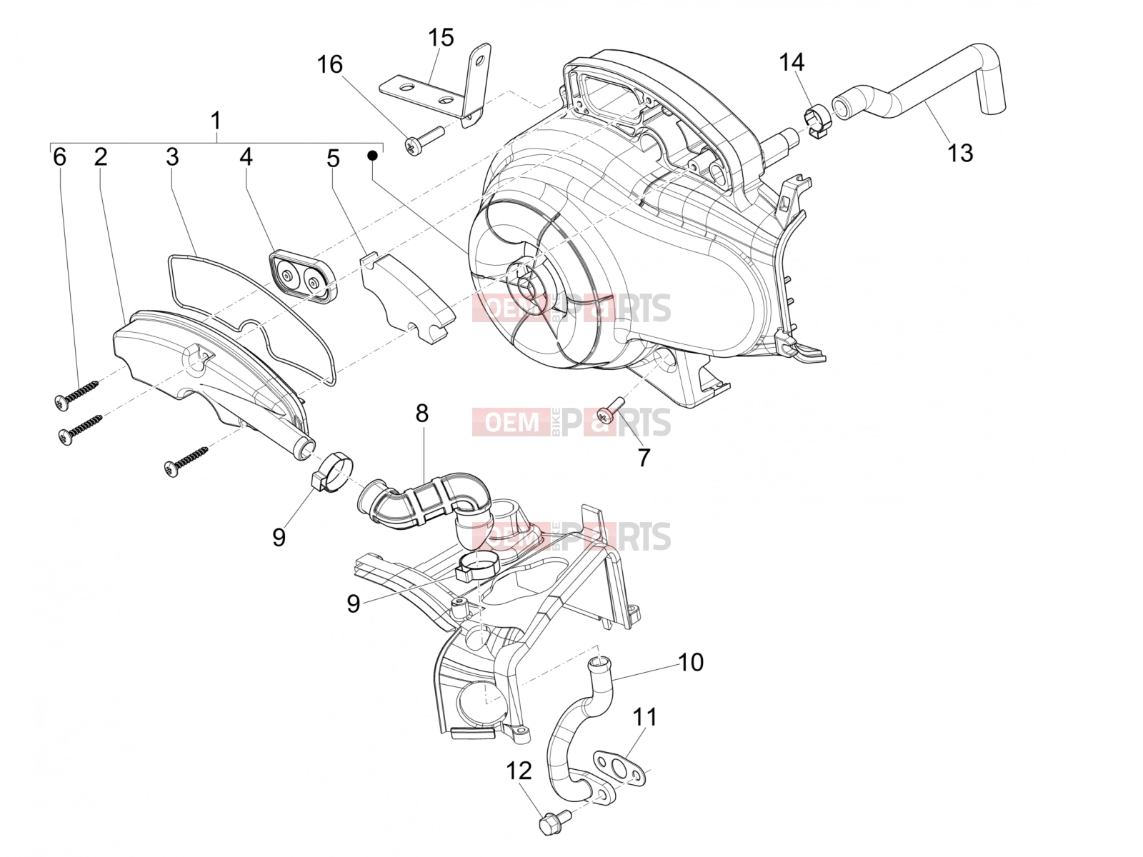 PIAGGIO Fly 50 4T 2V Engine » Secondary air box