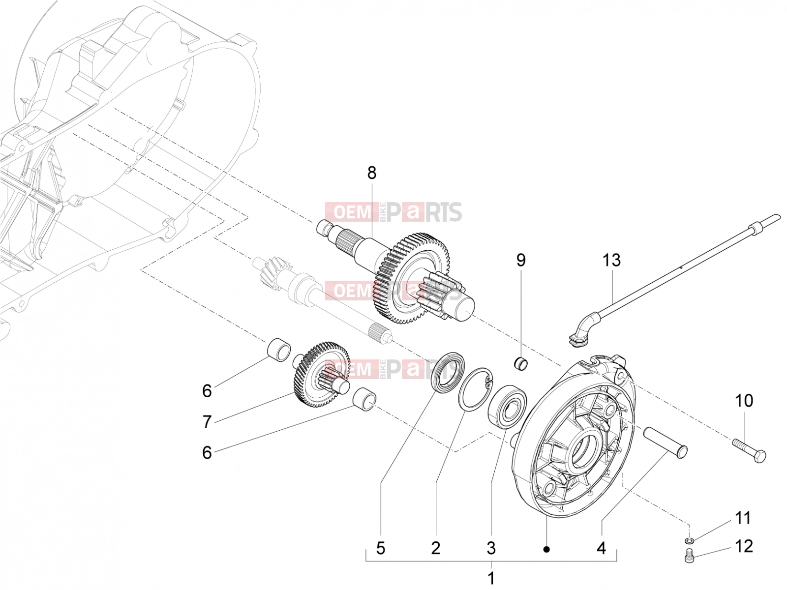 PIAGGIO Fly 50 4T 2V Engine » Reduction unit