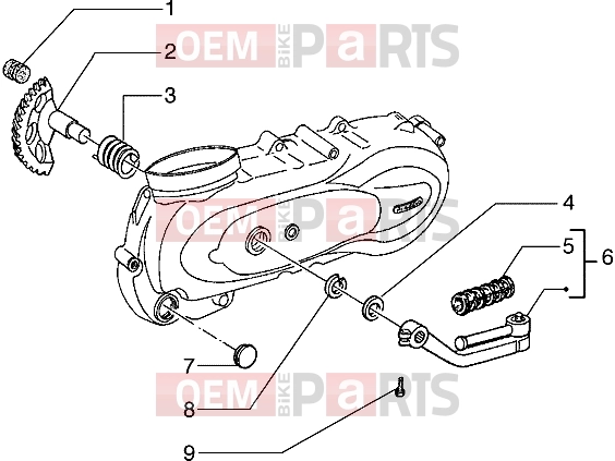 PIAGGIO Engine » Starter lever