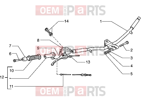 PIAGGIO Handlebars » Handlebars component parts