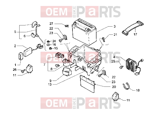 Electrical system » Battery - Piaggio Hexagon GT