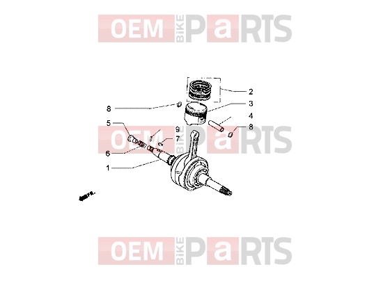 Engine » Crankshaft-Piston - Piaggio Hexagon GT