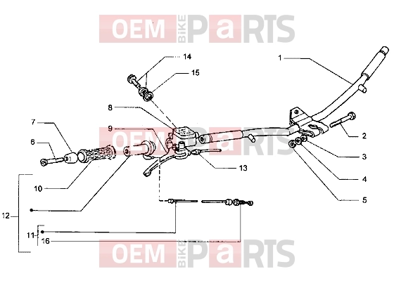 PIAGGIO Handlebars » Handlebars component parts