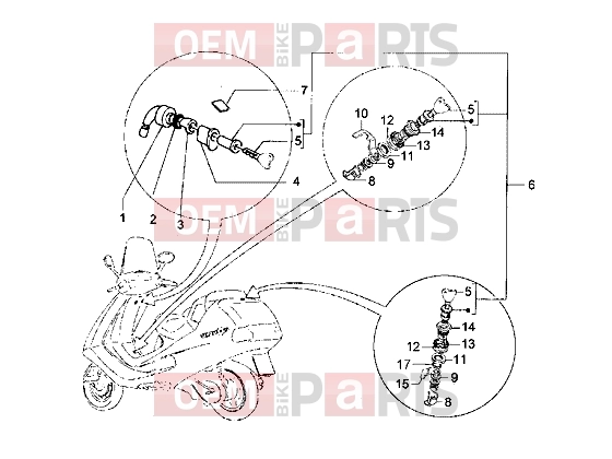 Electrical system » Locks - Piaggio Hexagon LX