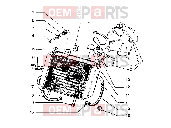 Engine » Radiator - Piaggio Hexagon LXT