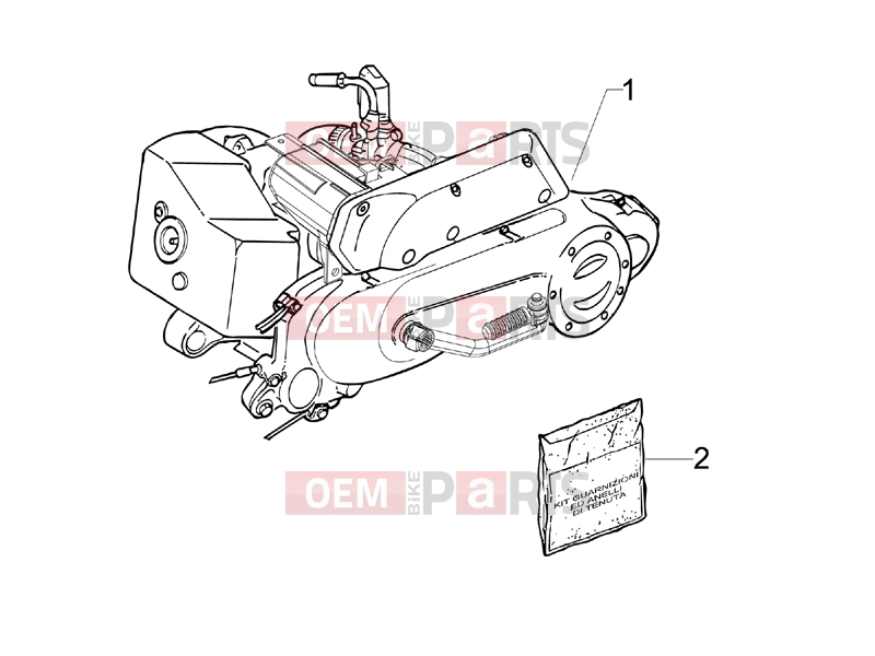 PIAGGIO Liberty 50 2T Engine » Engine, assembly