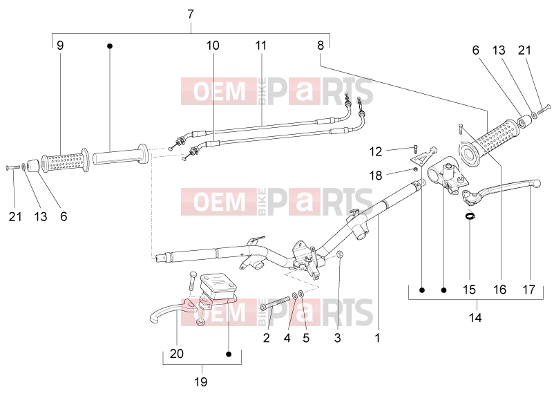 Handlebars/Steering » Handlebars - Master cil. - Piaggio Liberty elettrico PPT (E) 2012