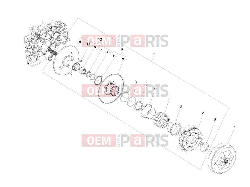 PIAGGIO MP3 125 Hibrid Engine » Driven pulley