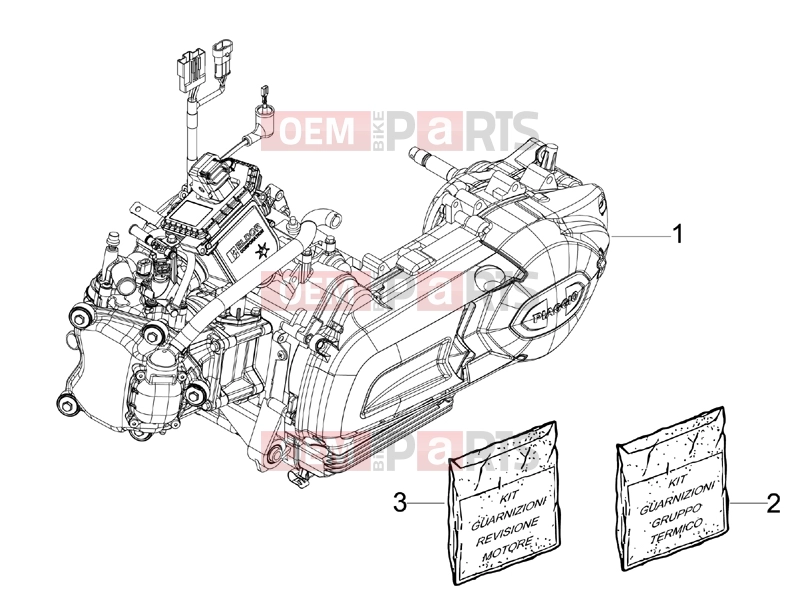 PIAGGIO MP3 125 ie Touring Engine » Engine, assembly