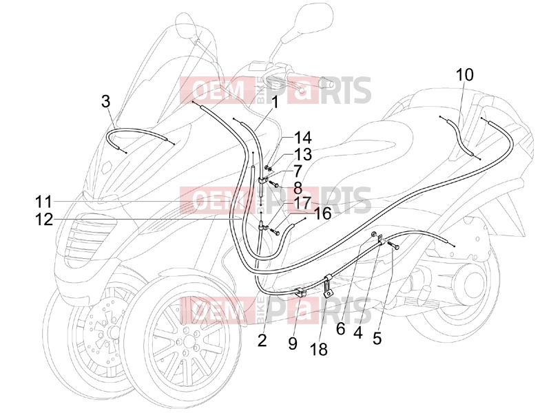 PIAGGIO MP3 250 Braking system - Transmissions » Transmissions