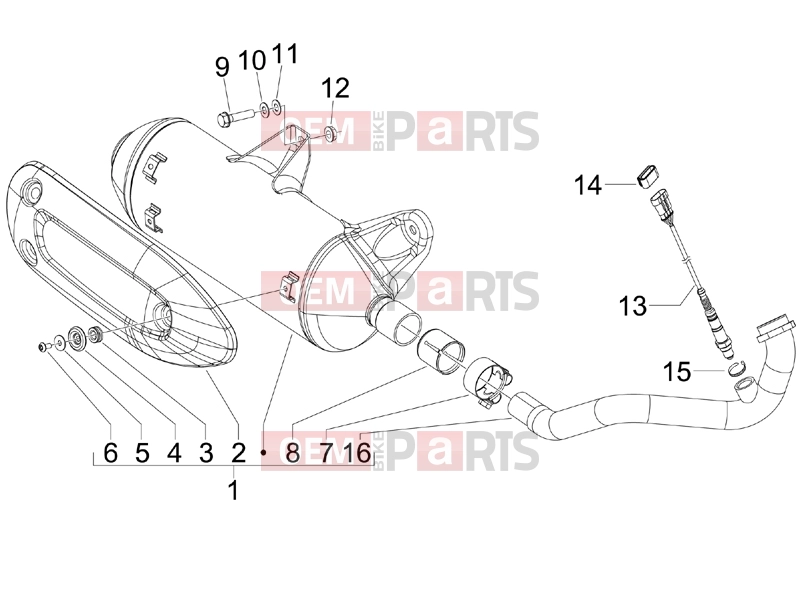 PIAGGIO MP3 250 Engine » Silencer