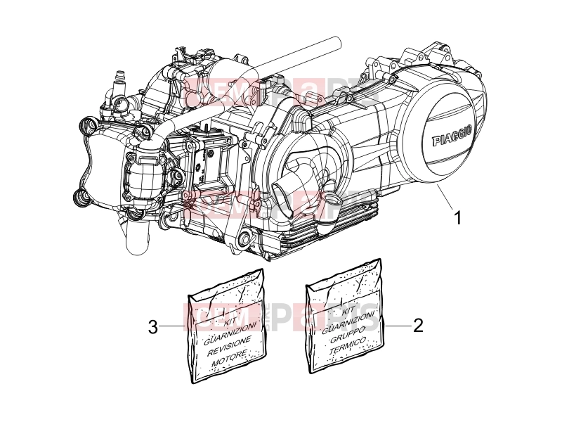 PIAGGIO MP3 250 ie MIC Engine » Engine, assembly