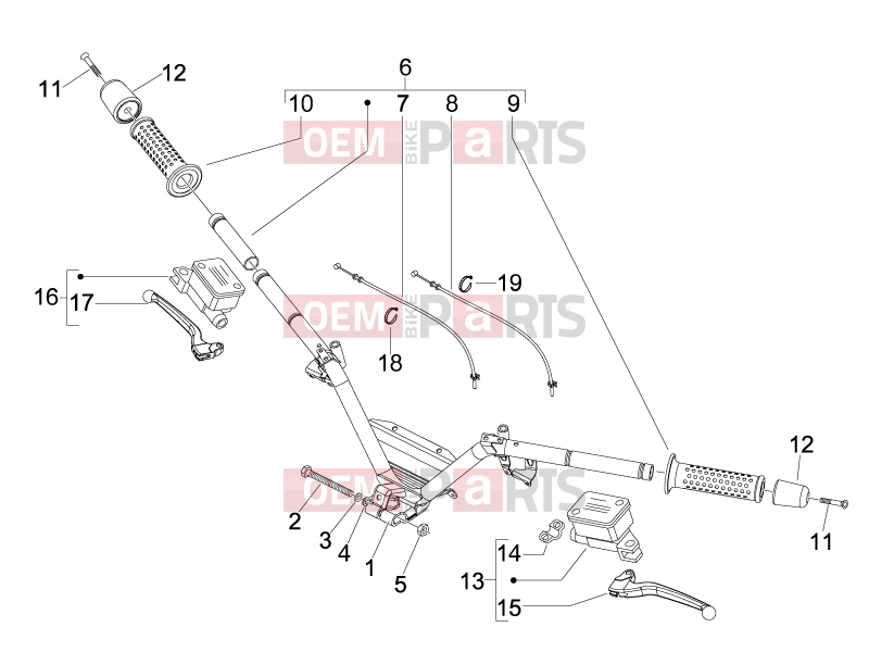 PIAGGIO MP3 250 ie MIC Handlebars/Steering » Handlebars - Master cil.