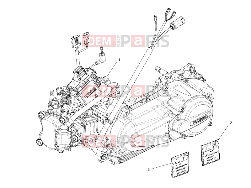 PIAGGIO MP3 300 ie LT Touring Engine » Engine, assembly