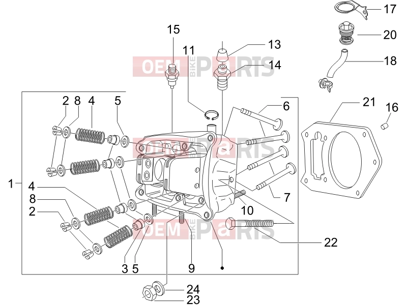 PIAGGIO MP3 400 ie Engine » Head unit - Valve