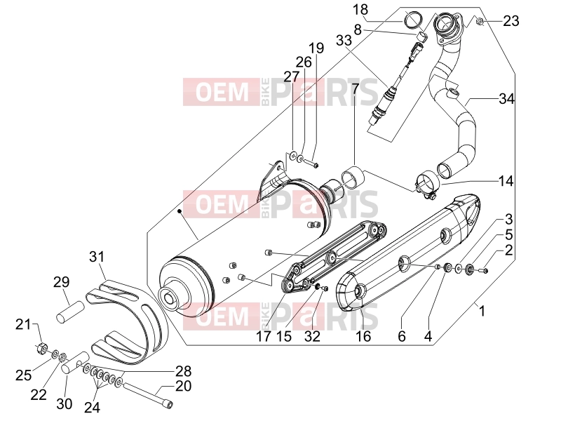PIAGGIO MP3 400 ie Engine » Silencer