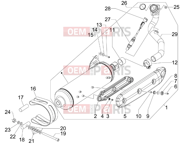 PIAGGIO MP3 400 RL Touring Engine » Silencer