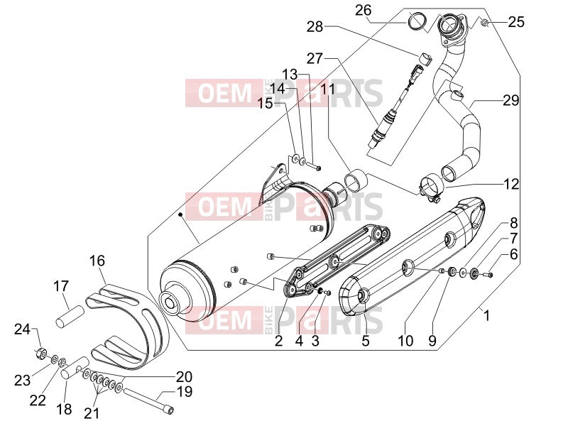 PIAGGIO MP3 500 (USA) Engine » Silencer
