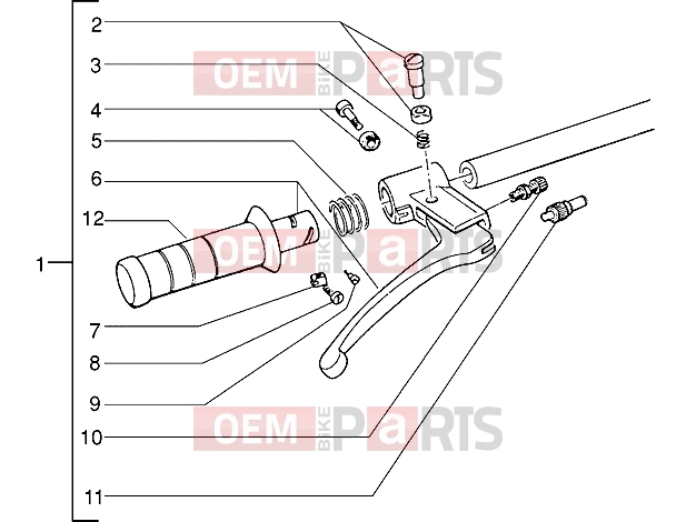 Handlebars » Handlebars component parts - Piaggio NRG
