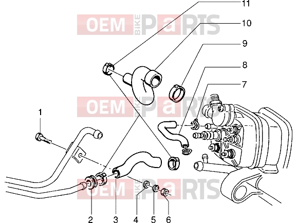 Engine » Installation de refroidissement - Piaggio NRG