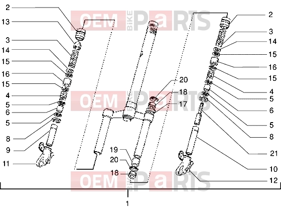 Suspensions-Wheels » Front fork - Piaggio NRG MC2