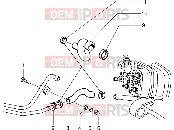 Engine » Installation de refroidissement - Piaggio NRG MC2