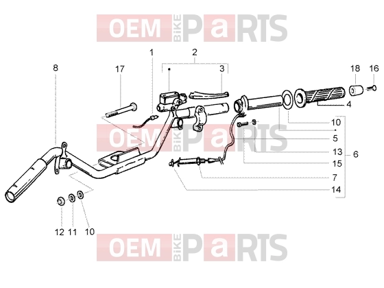 PIAGGIO Handlebars » Handlebars component parts