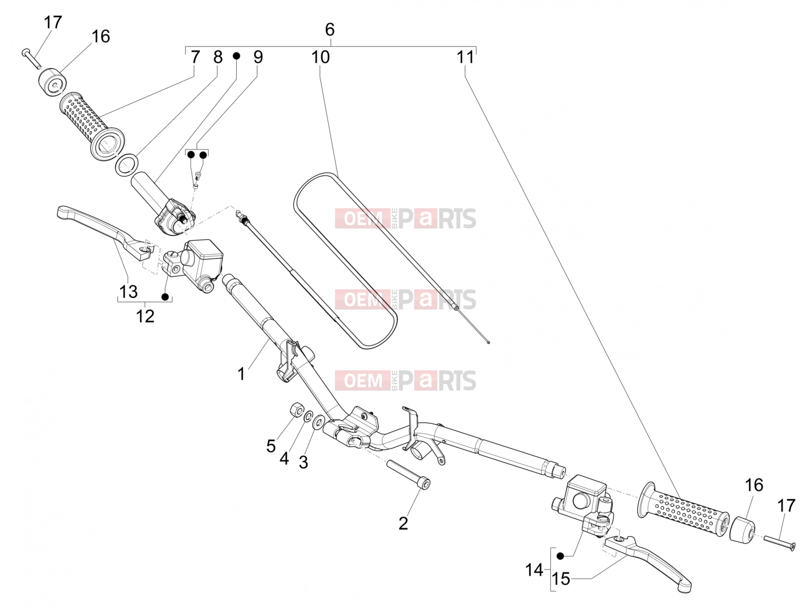 PIAGGIO NRG Power DD Handlebars/Steering » Handlebars - Master cil.