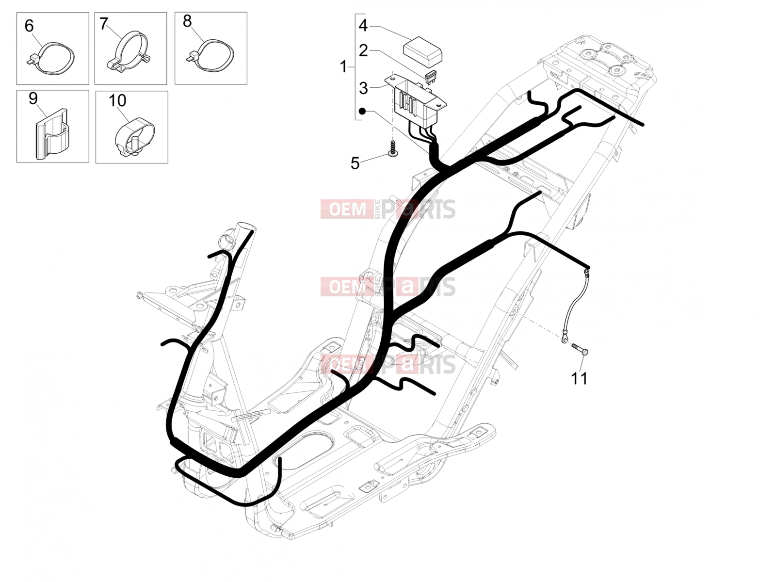 PIAGGIO NRG Power DD Electrical system » Main cable harness
