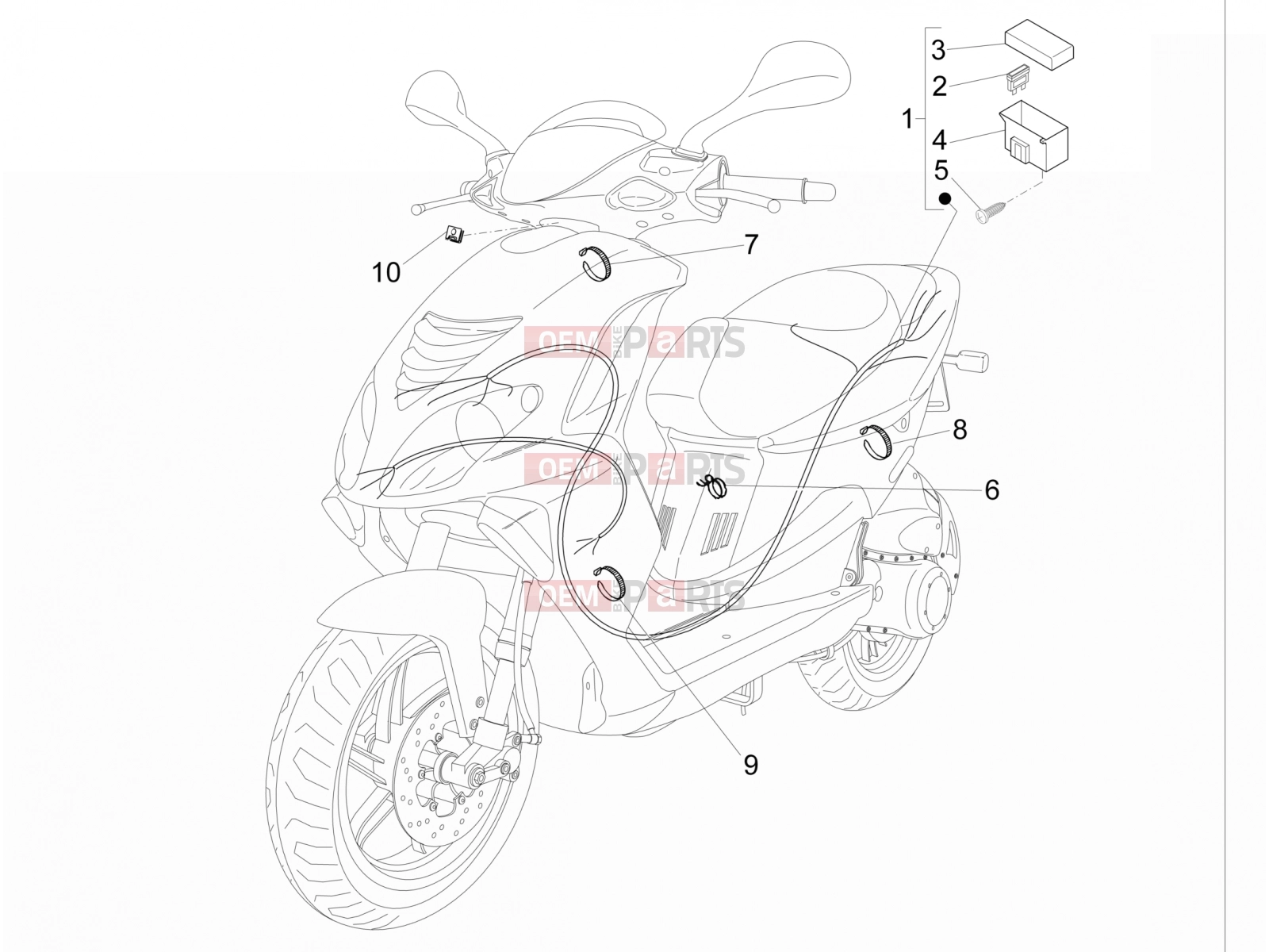 PIAGGIO NRG Power DD Electrical system » Main cable harness