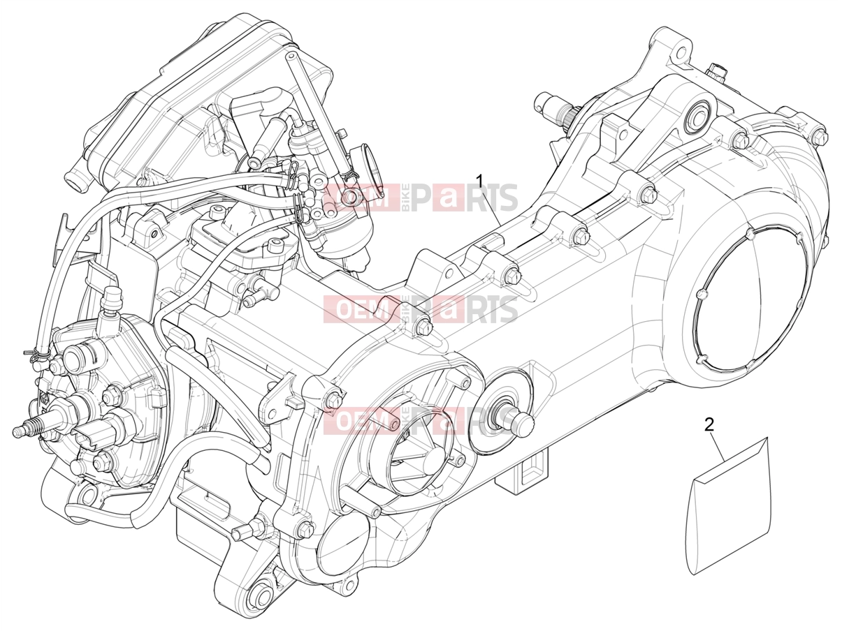 Engine » Engine, assembly - Piaggio NRG Power DD 2018