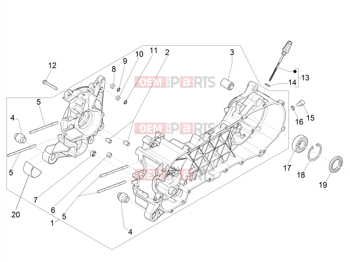 PIAGGIO NRG Power DD Engine » Crankcase