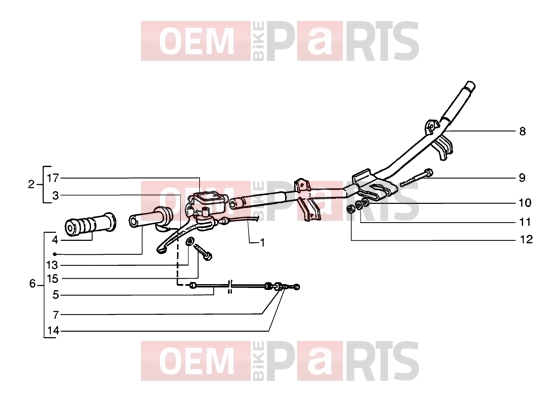 PIAGGIO Handlebars » Handlebars component parts