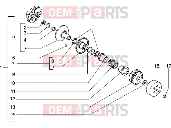 PIAGGIO Engine » Driven pulley