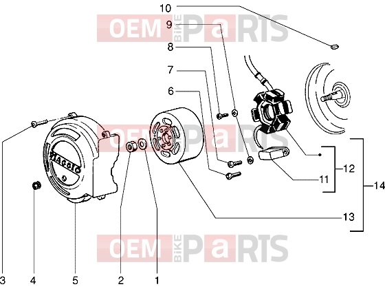 PIAGGIO Engine » Flywheel magneto
