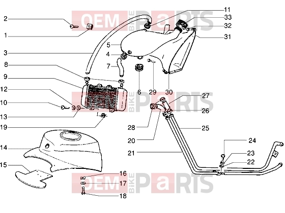 PIAGGIO Engine » Installation de refroidissement