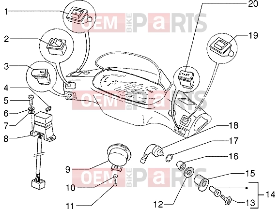 Electrical system » Electrical devices - Piaggio Skipper 125