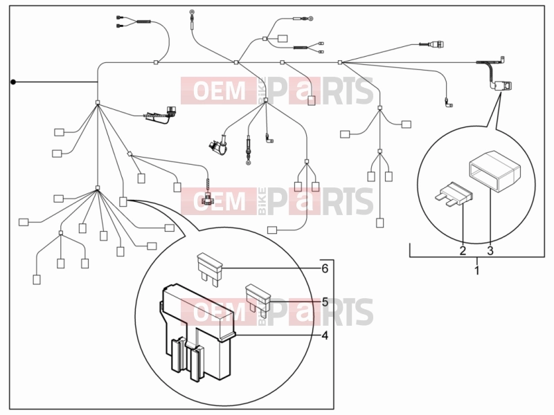 PIAGGIO Typhoon 125 4T 2V Electrical system » Main cable harness
