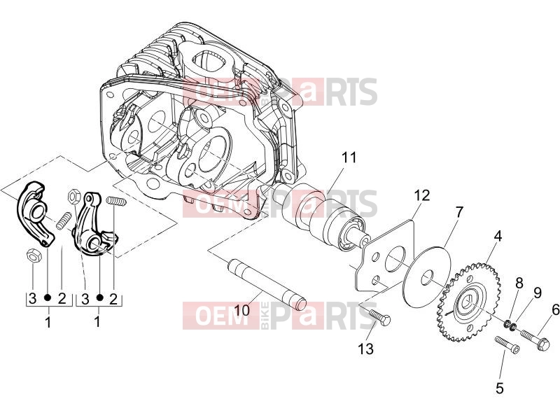PIAGGIO Typhoon 125 4T 2V Engine » Rocking levers support unit