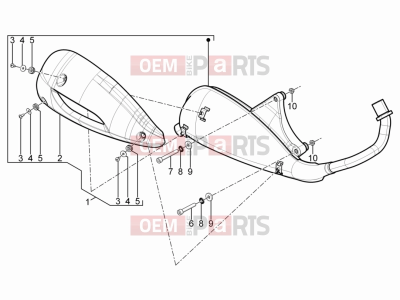 PIAGGIO Typhoon 125 4T 2V Engine » Silencer