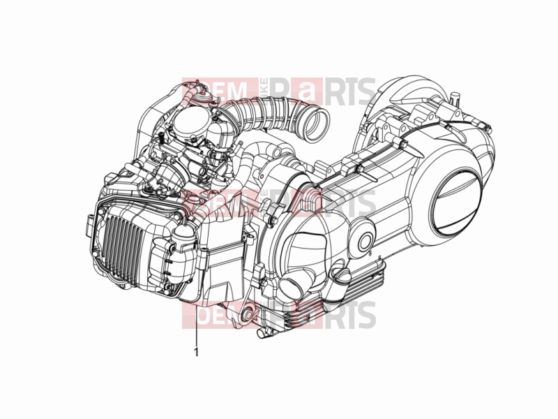PIAGGIO Typhoon 125 4T 2V (USA) Engine » Engine, assembly